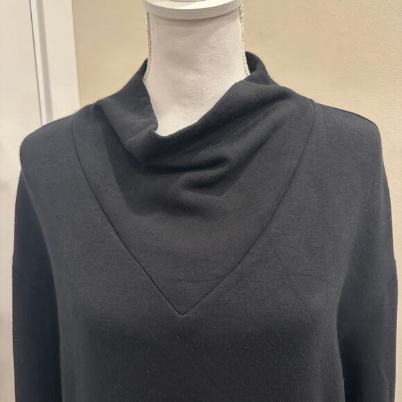 Varley Betsy Funnel Neck Black Drawstring Hem Sweatshirt Small Lounge Cozycore - Picture 4 of 11